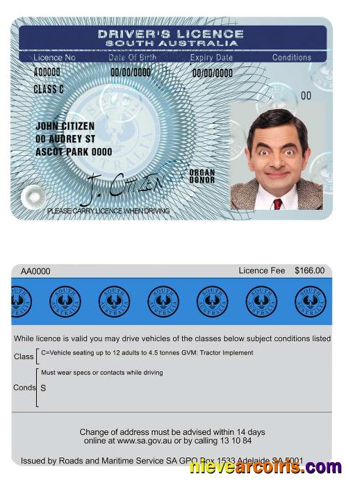 South Australia driving license